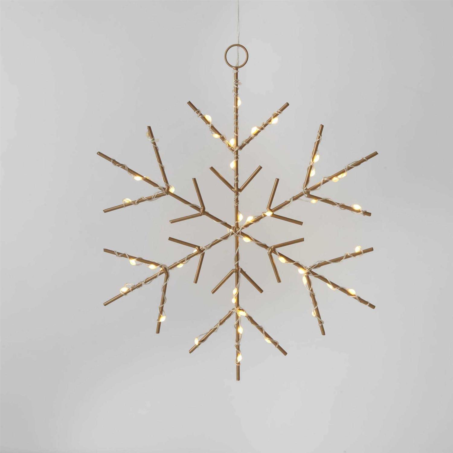 Wondershop Christmas LED Gold Snowflake Novelty Sculpture with Warm White Twinkle Lights