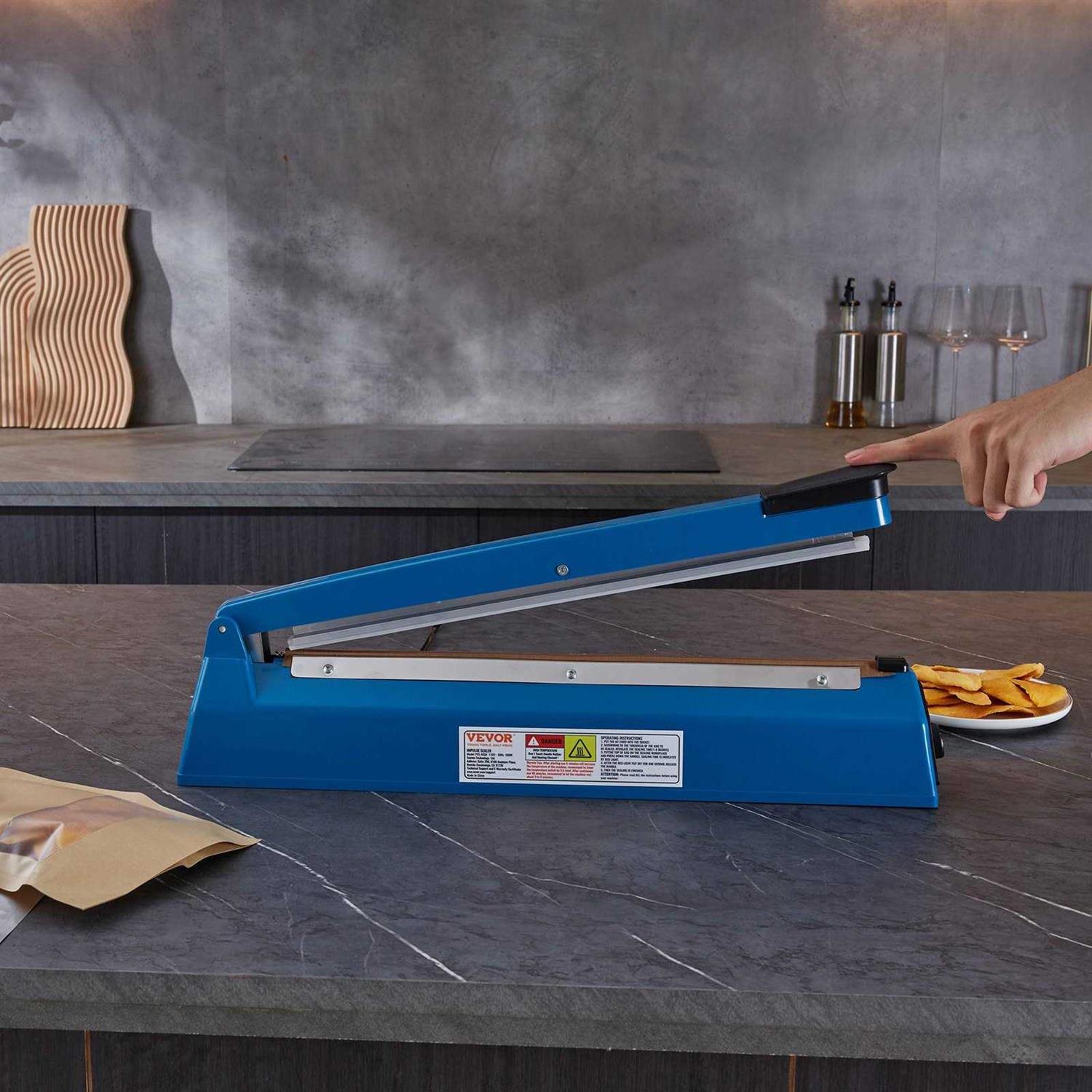 VEVOR Impulse Sealer 16 inch Manual Heat Seal Machine with Adjustable Heating Mode