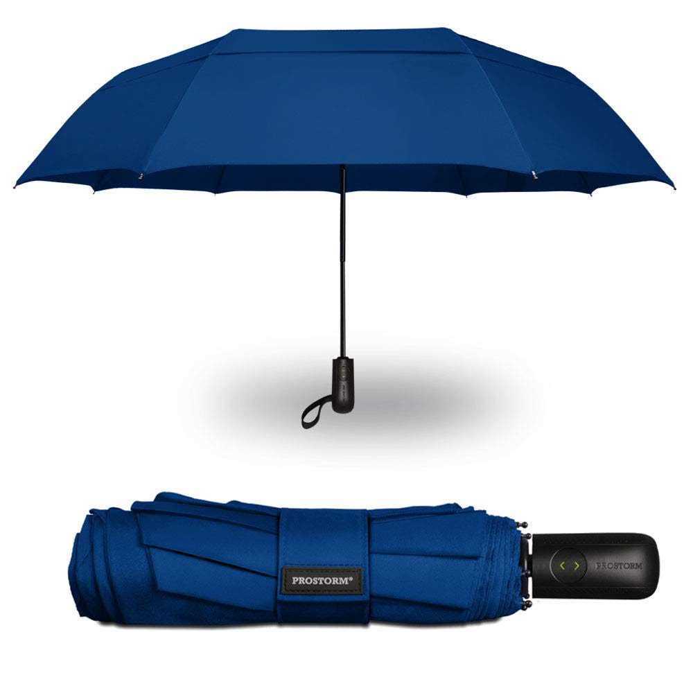 Prostorm Windproof Vented Travel Umbrella Automatic Open & Close Strong