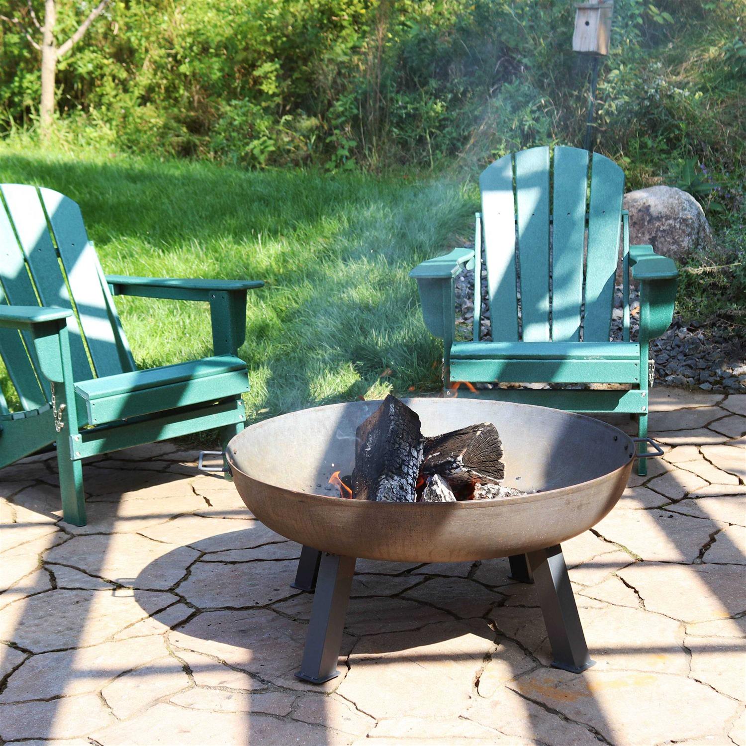 Sunnydaze Rustic Cast Iron Fire Pit Bowl