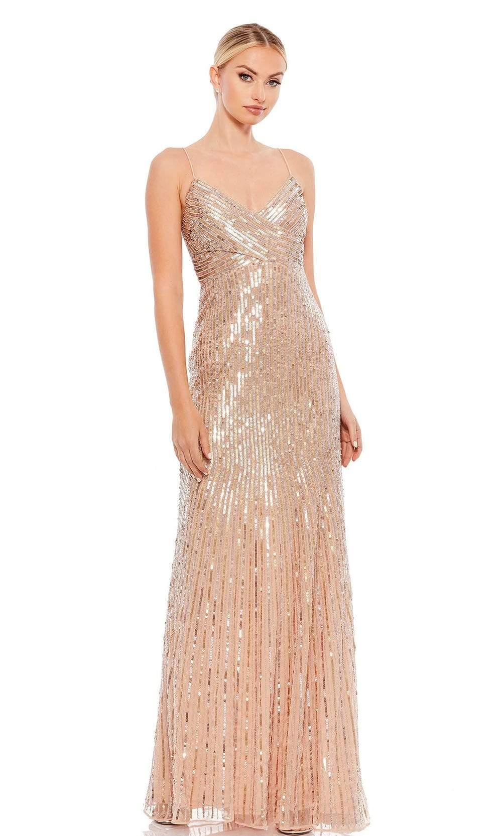 10817 Spaghetti Straps Sequin Dress