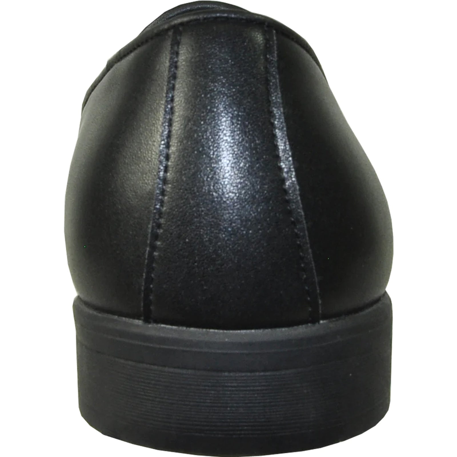 Mens Classic Plain Toe Slip on Loafer Dress Shoe in Black