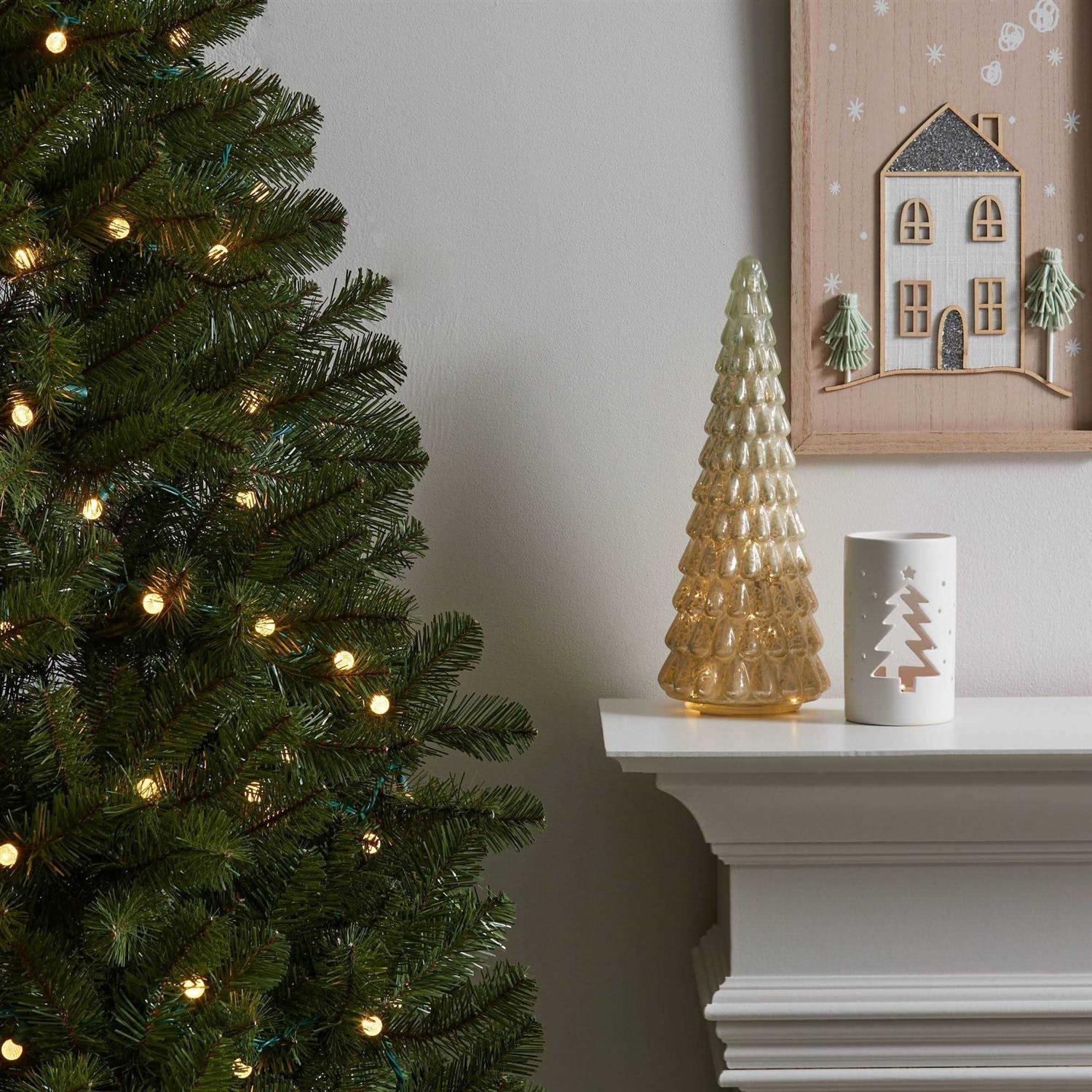 Wondershop 60ct LED Faceted Sphere Christmas String Lights Warm White with Green Wire