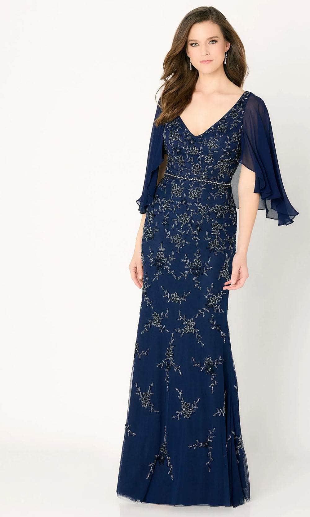 Cape Sheath Evening Dress