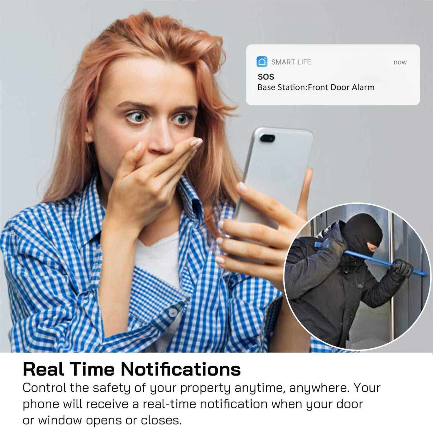 Wifi Door Alarm System Wireless DIY Smart Home Security System