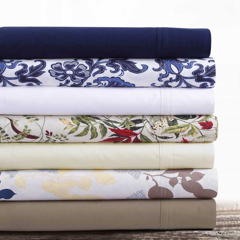 Tribeca Living Egyptian Cotton Percale Extra Deep Pocket Sheet Set