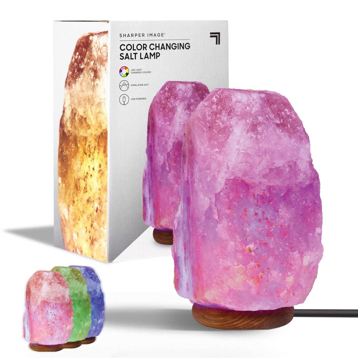 The Sharper Image Crystal Salt Lamp Color Changing