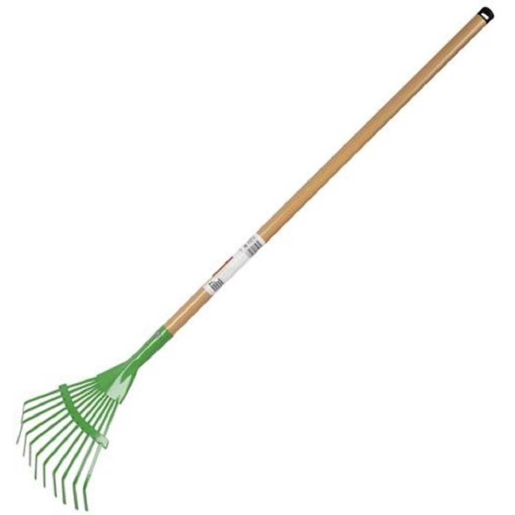 Barn Star 7.09 in. Metal Green Shrub Rake