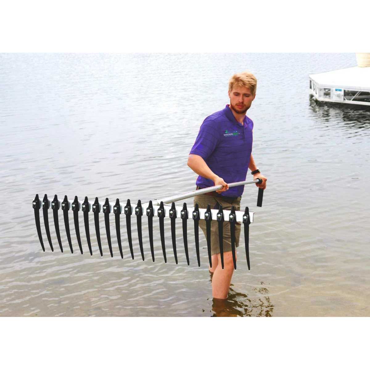 Aquatic Weed Rake with Long Tines For Lakes & Ponds