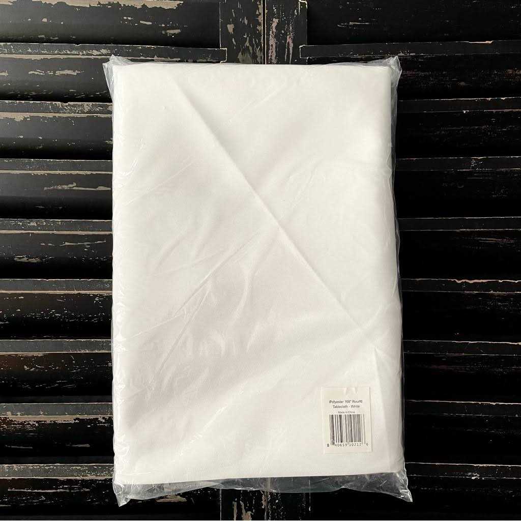 Wedding Linens Inc. 90 inch Round Pintuck Taffeta Seamless Linen Tableccloth for Party Wedding Reception Catering Dining Home Table Cover Linens –