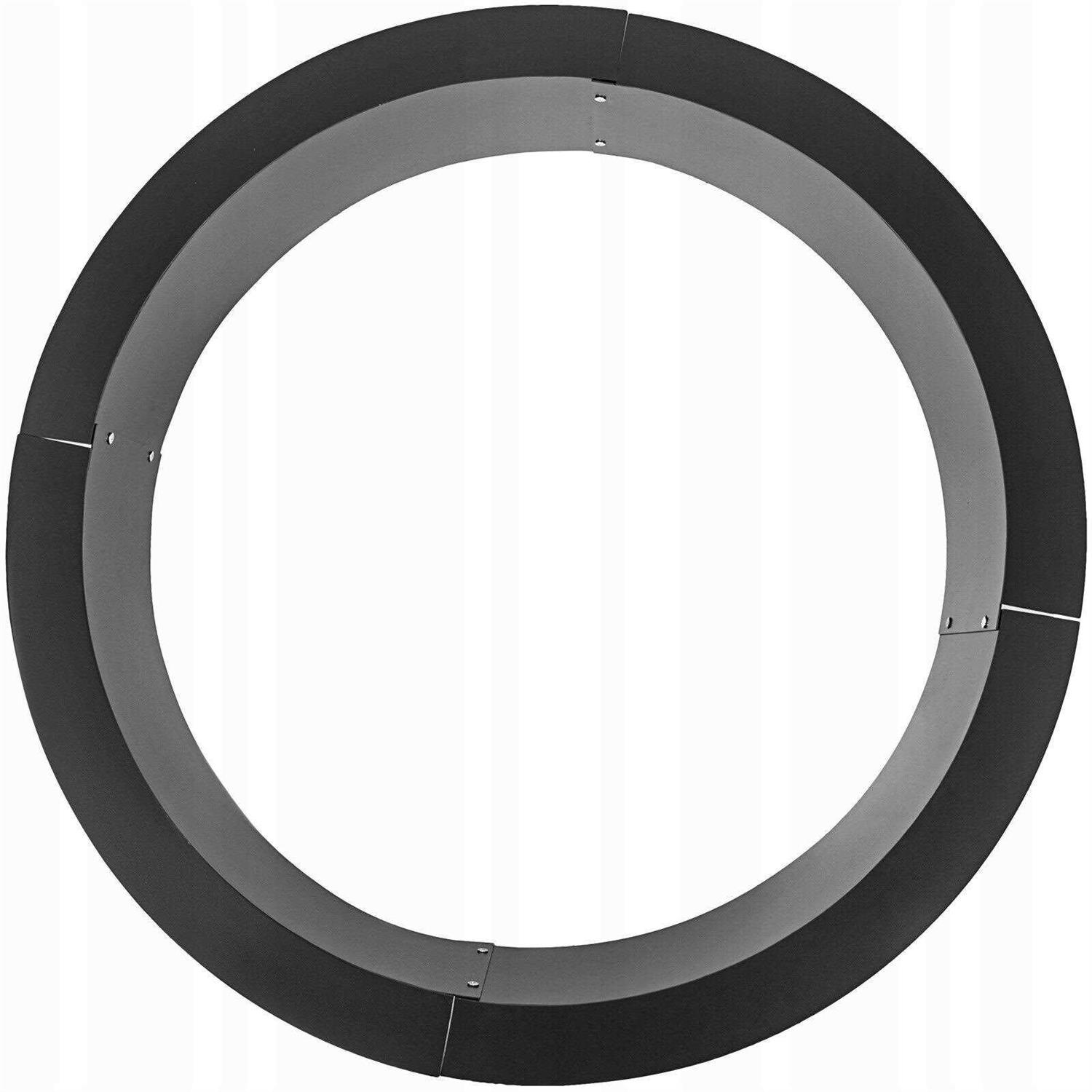 VEVOR Fire Pit Ring 45-Inch Outer/39-Inch Inner Diameter 3.0mm Thick Heavy Duty Solid Steel Fire Pit Liner DIY Campfire Ring Above or In-Ground SKHP45X39X10YC001V0