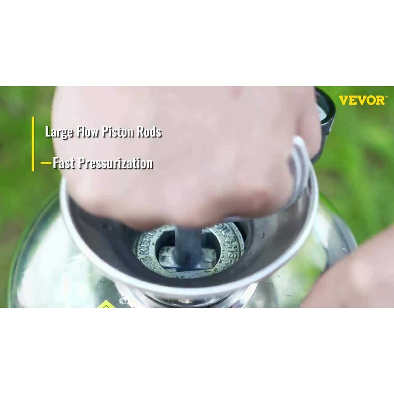 VEVOR 2 Gal. Stainless Steel Sprayer Pump Sprayer with 20 in. Wand