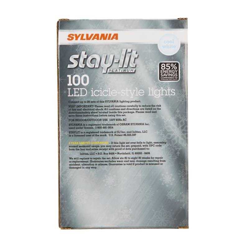 Sylvania Staylit Icicle 100-Light Set Cool White LED