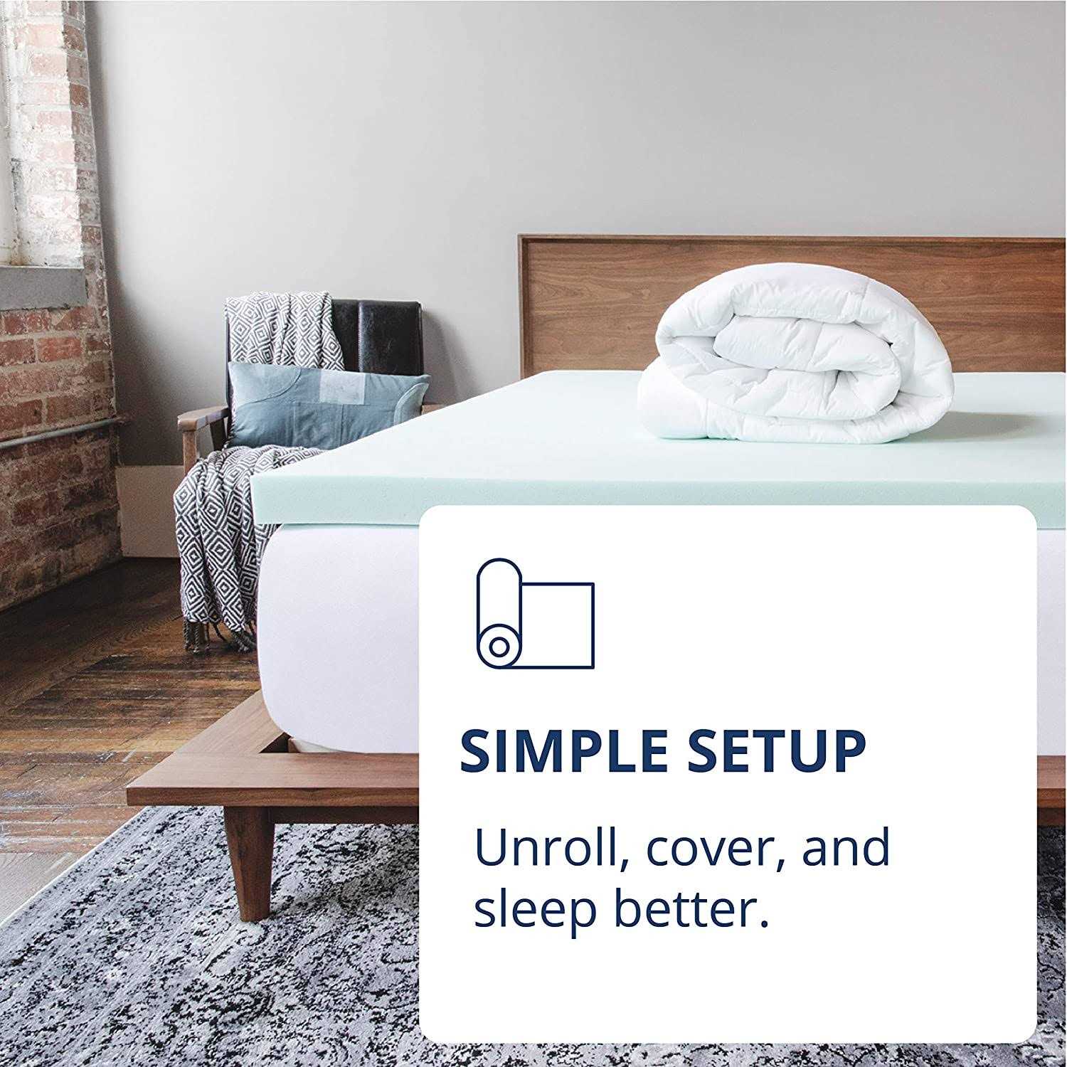 ViscoSoft 4 inch Pillow Top Memory Foam Mattress Topper