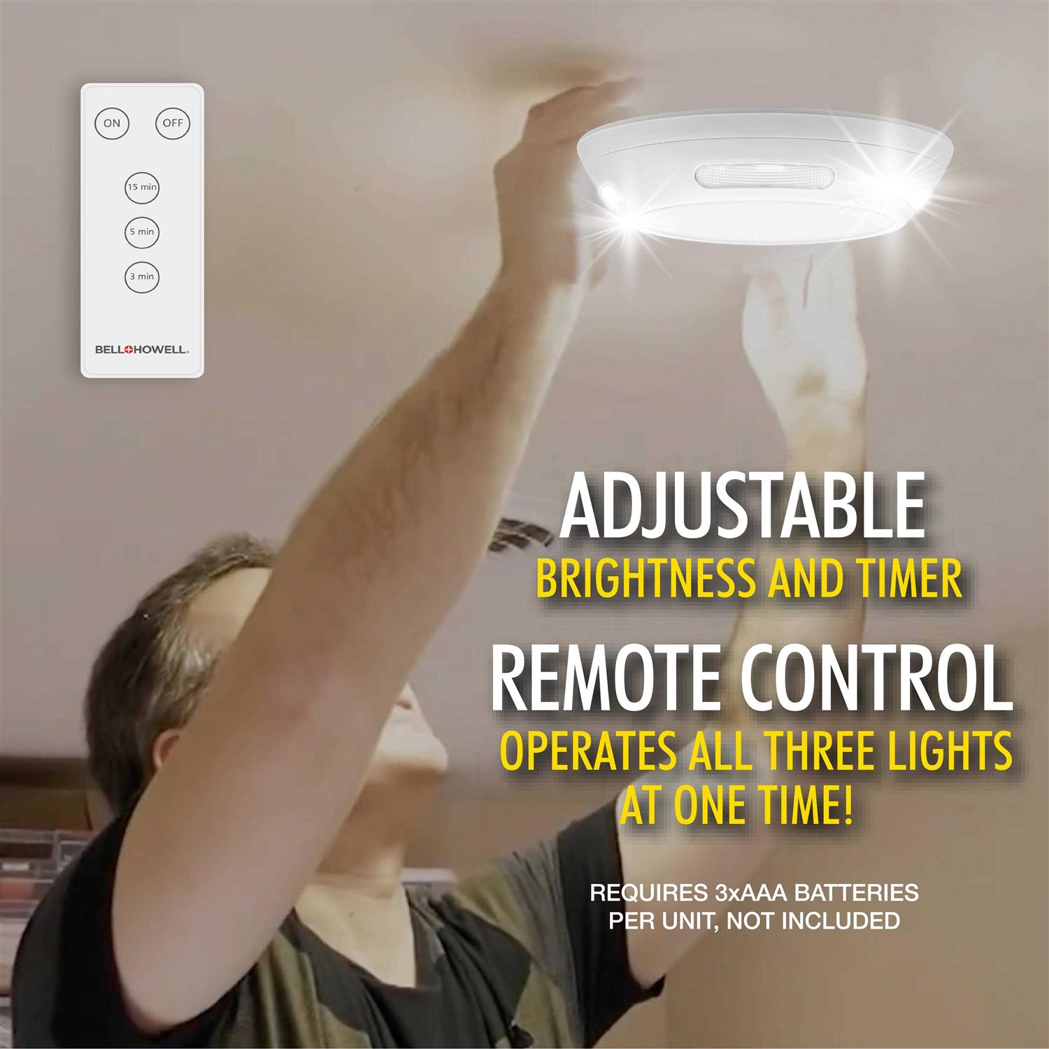 Bell and Howell Bionic Puck Lights LED Light Under Cabinet Light