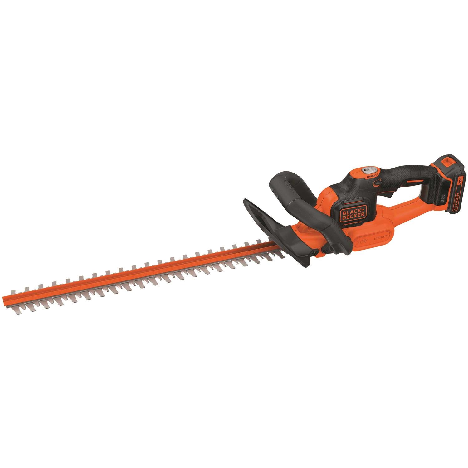 Black+decker 20V Max Cordless Hedge Trimmer with Power Command Powercut