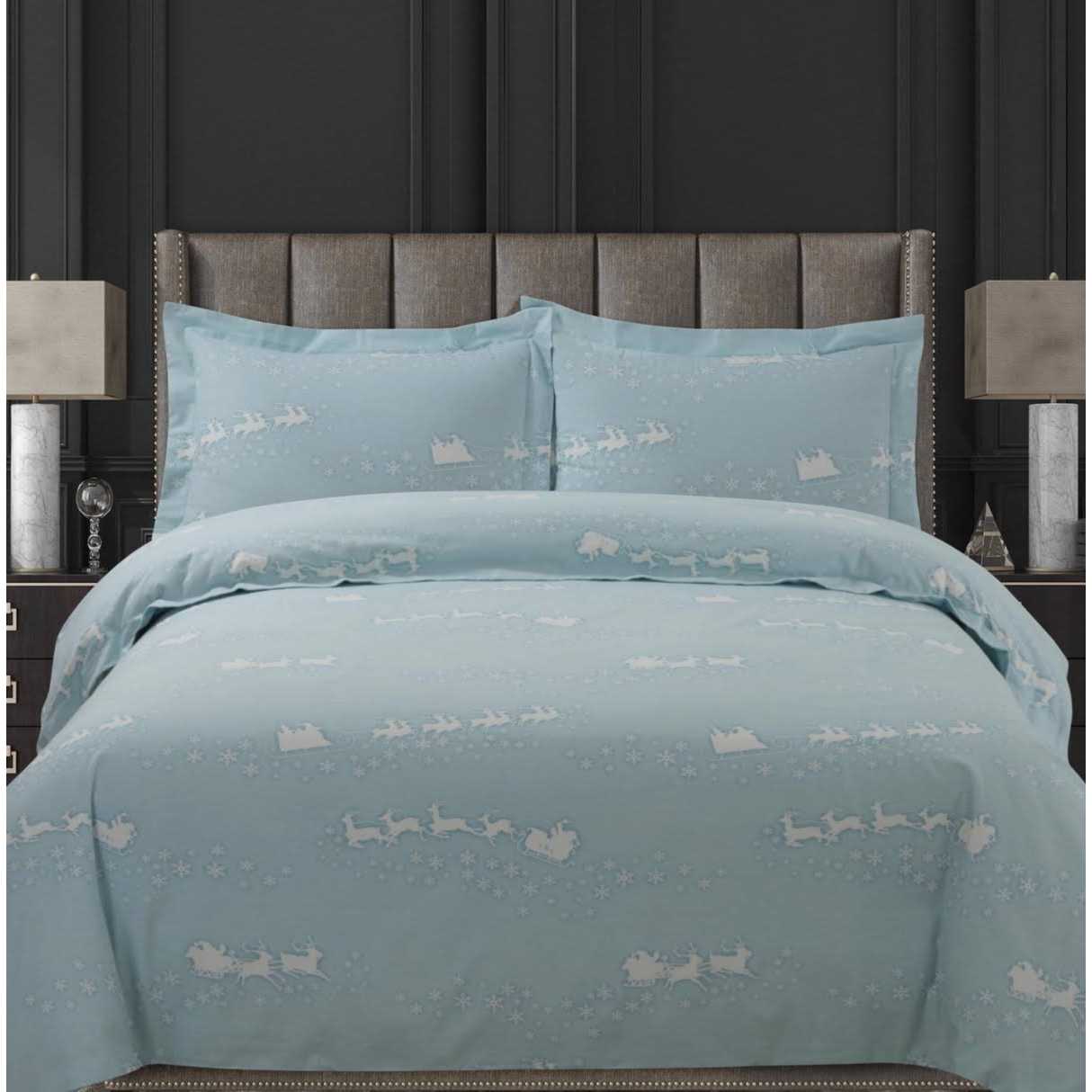 Tribeca Living 170-gsm Cotton Flannel Printed Oversized Duvet Set
