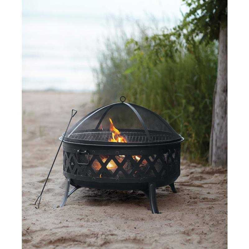 Living Accents Lattice Round Fire Pit