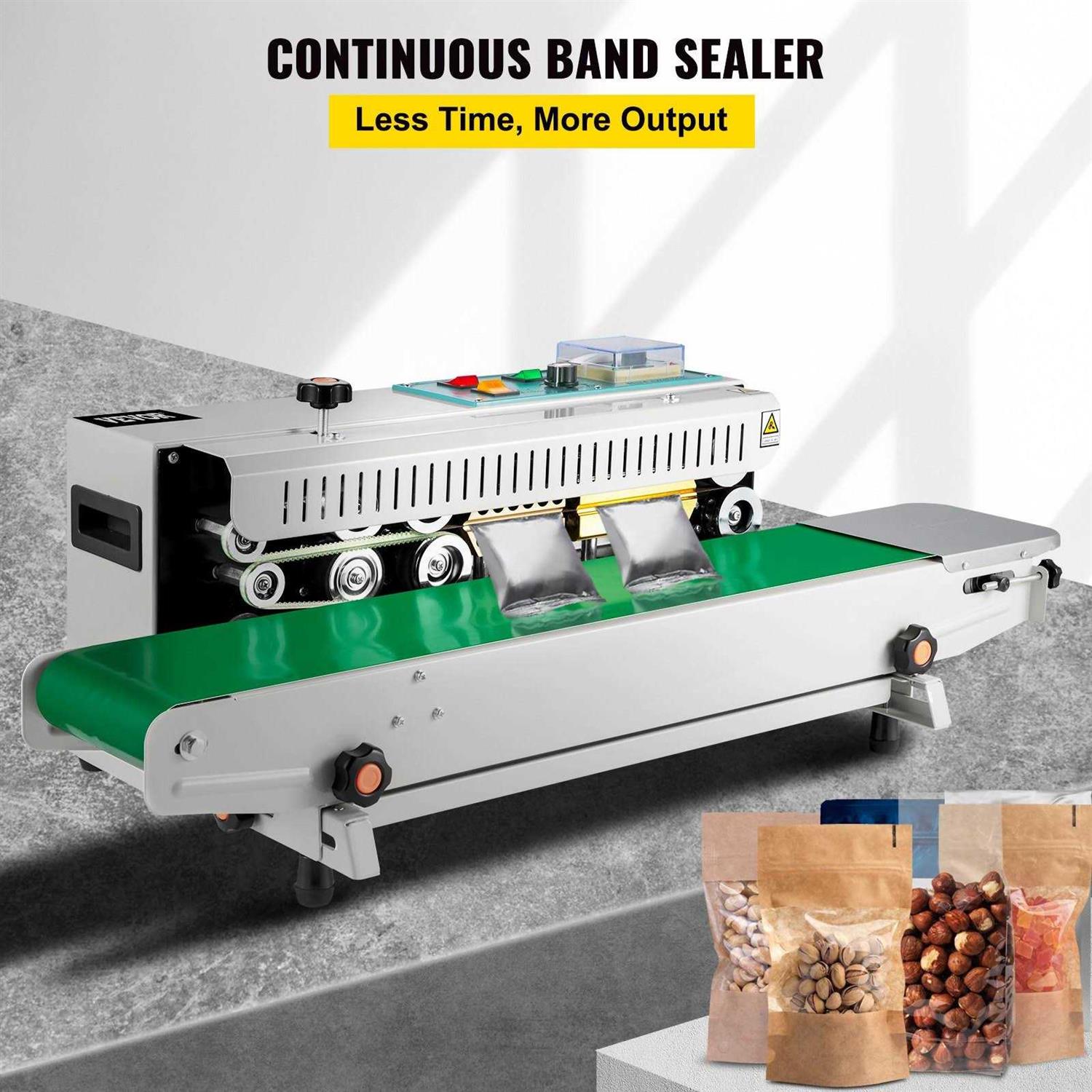 VEVOR Auto Continuous Sealing Machine Horizontal Sealer Plastic Pvc Membrane Bag Film Band Sealer FKJFR900WSBM00001V1