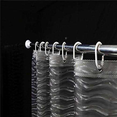 Adwatia Shower Curtain 3d Ripple Bathroom Curtain Liner 72&” 72