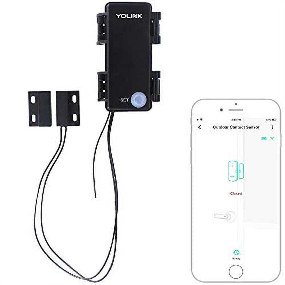 Yolink LoRa Outdoor Contact Sensor Gate & Shed Door Sensor Email/SMS/Push Alerts