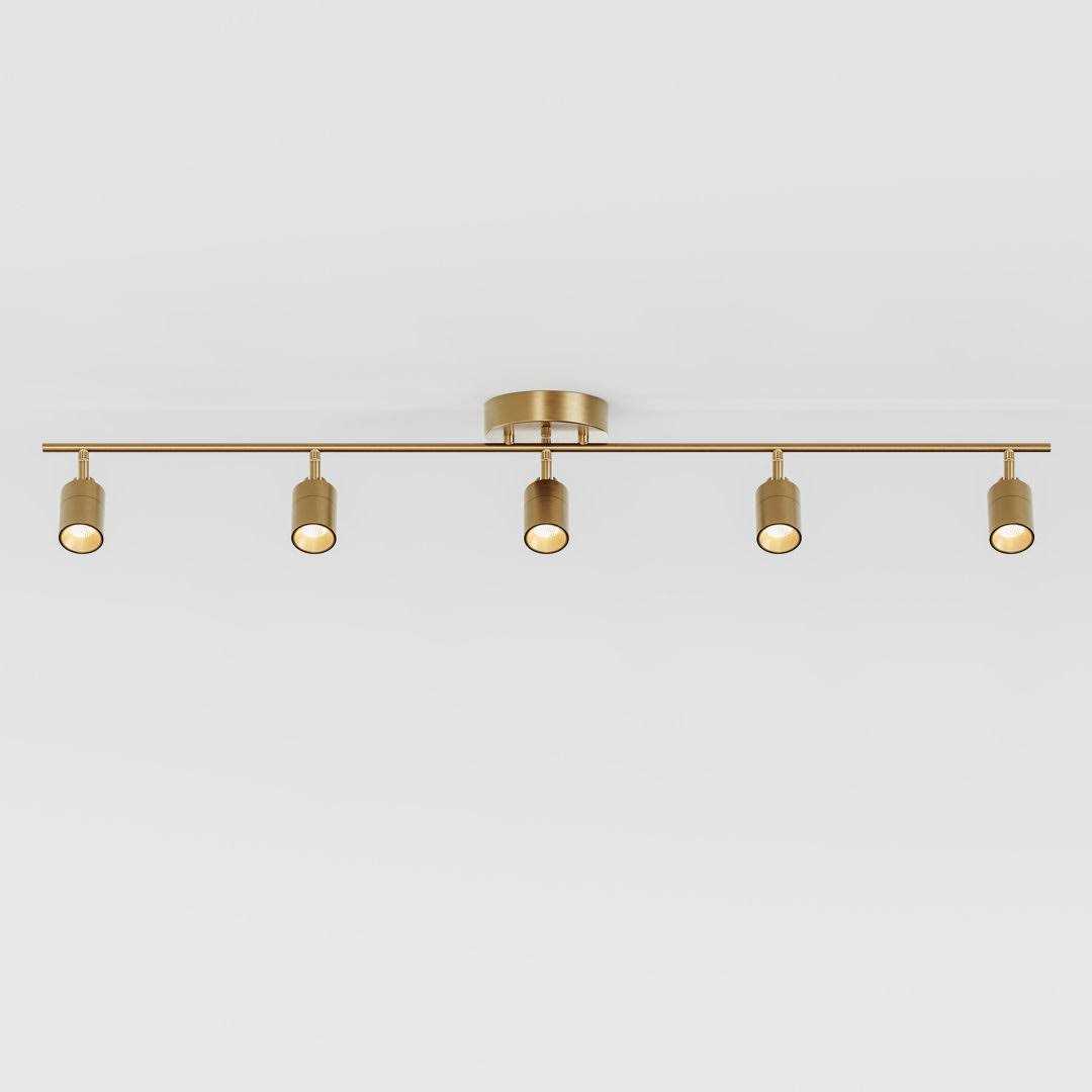 VidaLite Shura 4 ft Brushed Brass Integrated LED Fixed Track Lighting Kit 3000k