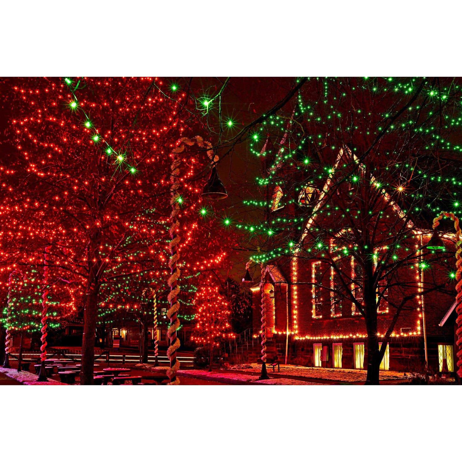 612 Vermont Christmas Lights on a White Wire String, UL Approved Indoor and Outdoor Use