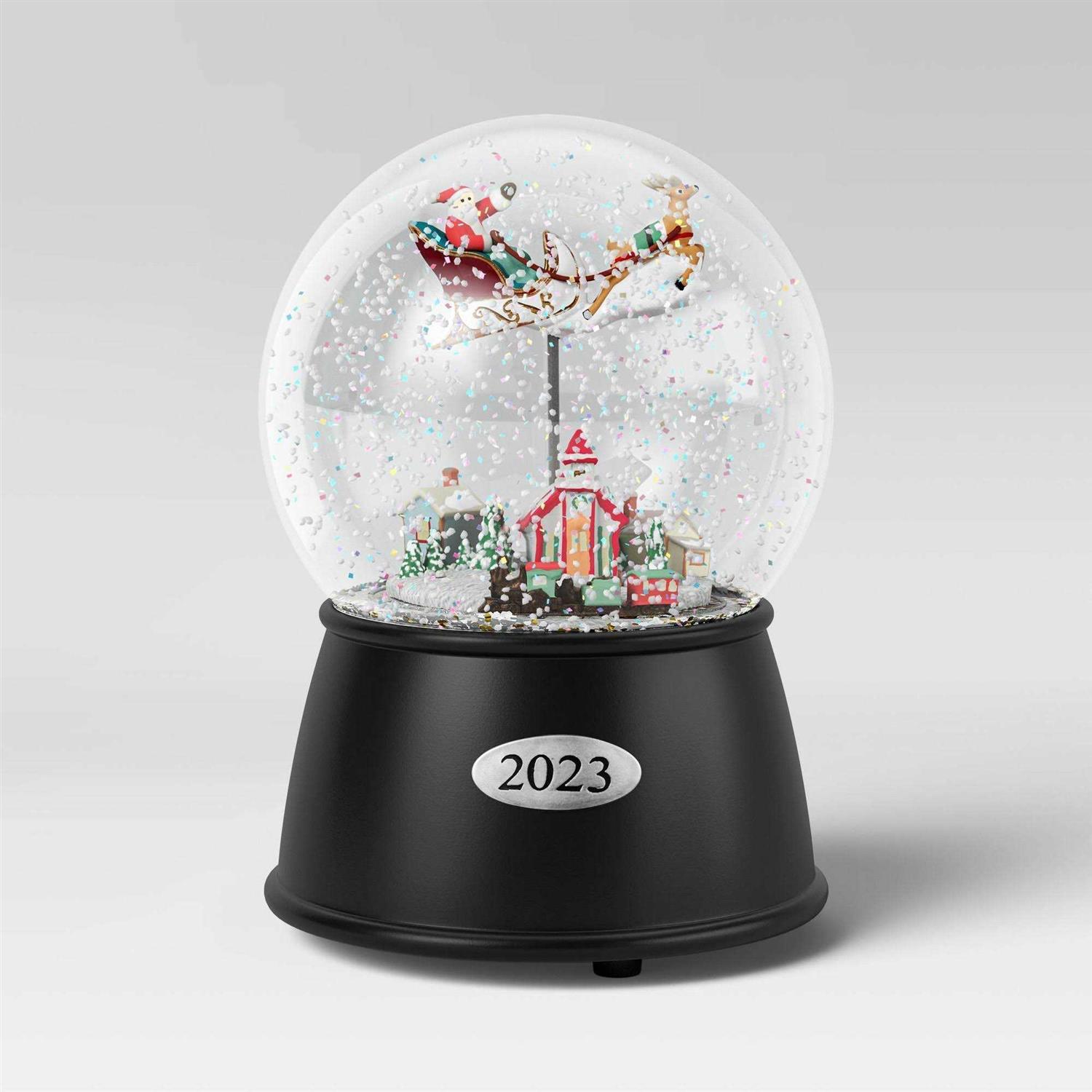 Wondershop Flying Christmas Santa Snow Globe