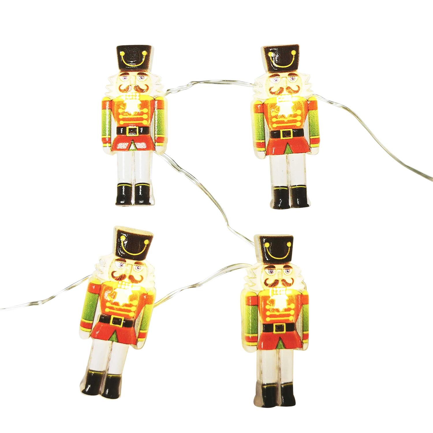 18ct. Warm White Nutcracker LED Crafting Lights with Silver Wire by Ashland