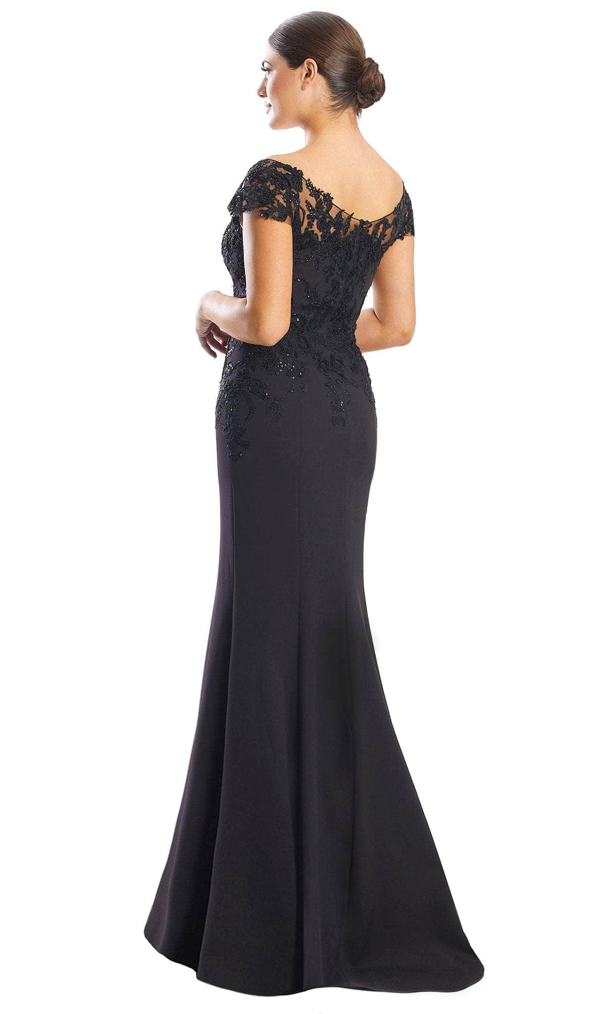Modest V Neck Lace Formal Gown