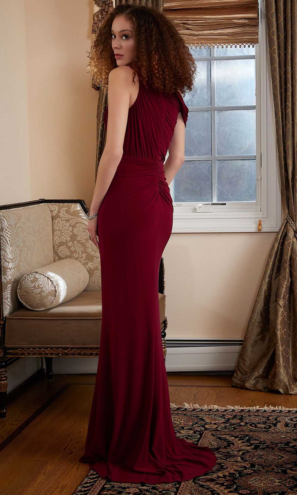 Ruched One Shoulder Evening Gown