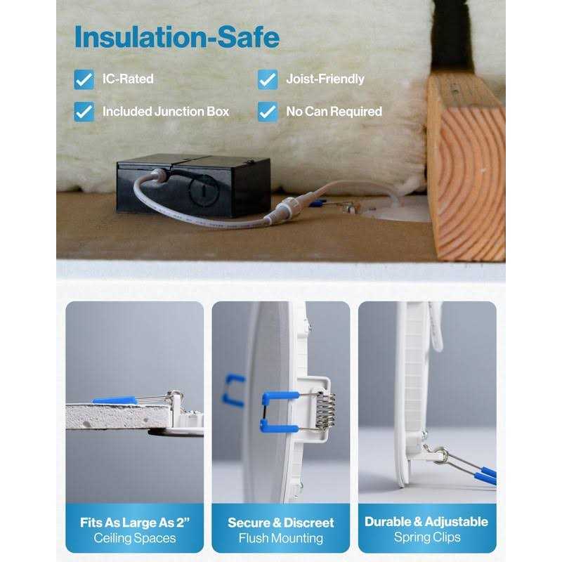 Sunco Lighting 12 Pack 6 Inch Slim LED Downlight with Junction Box