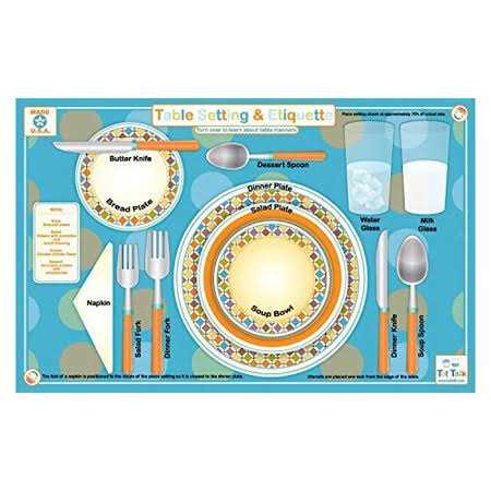 Tot Talk Table Setting & Etiquette Placemat