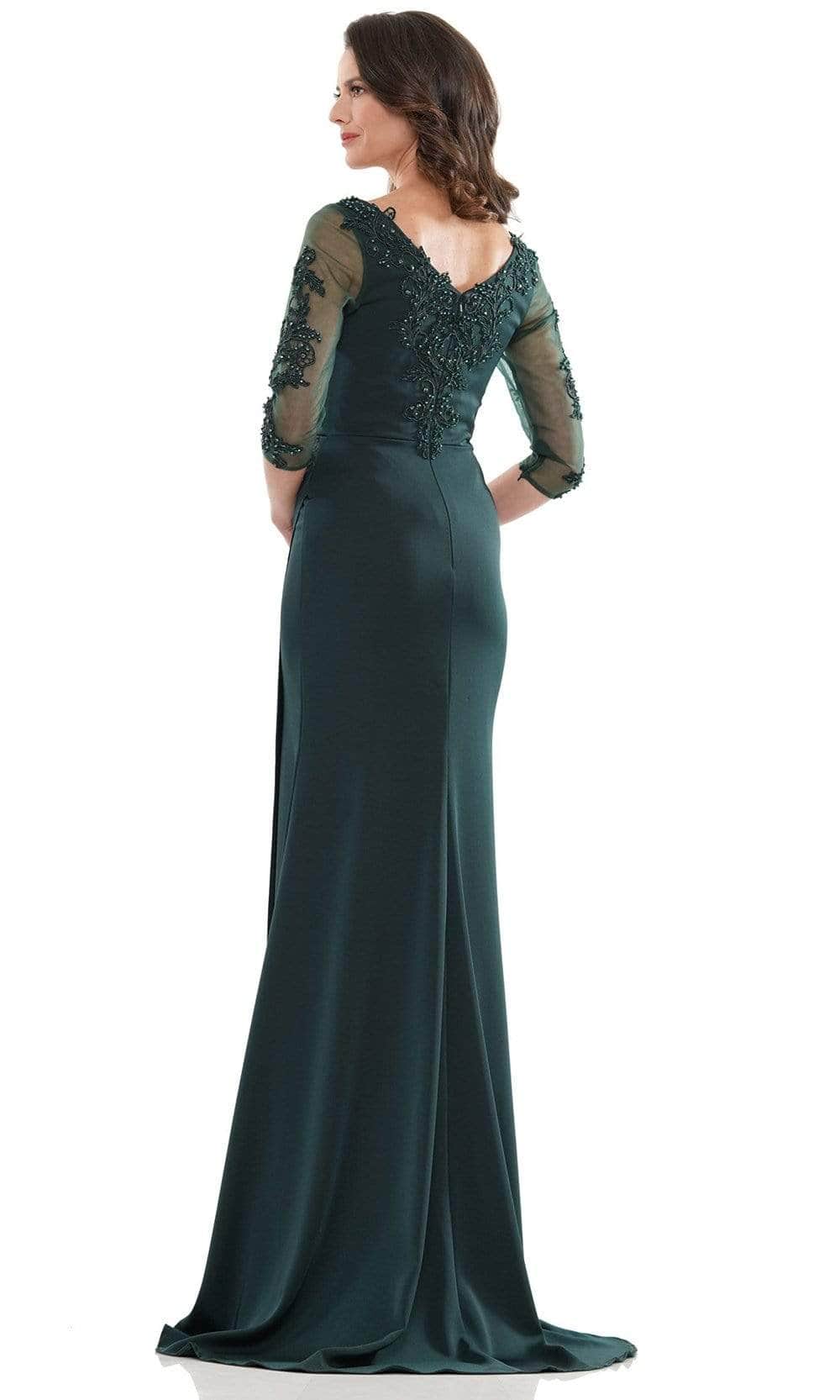 Quarter Sleeve Lace Formal Gown