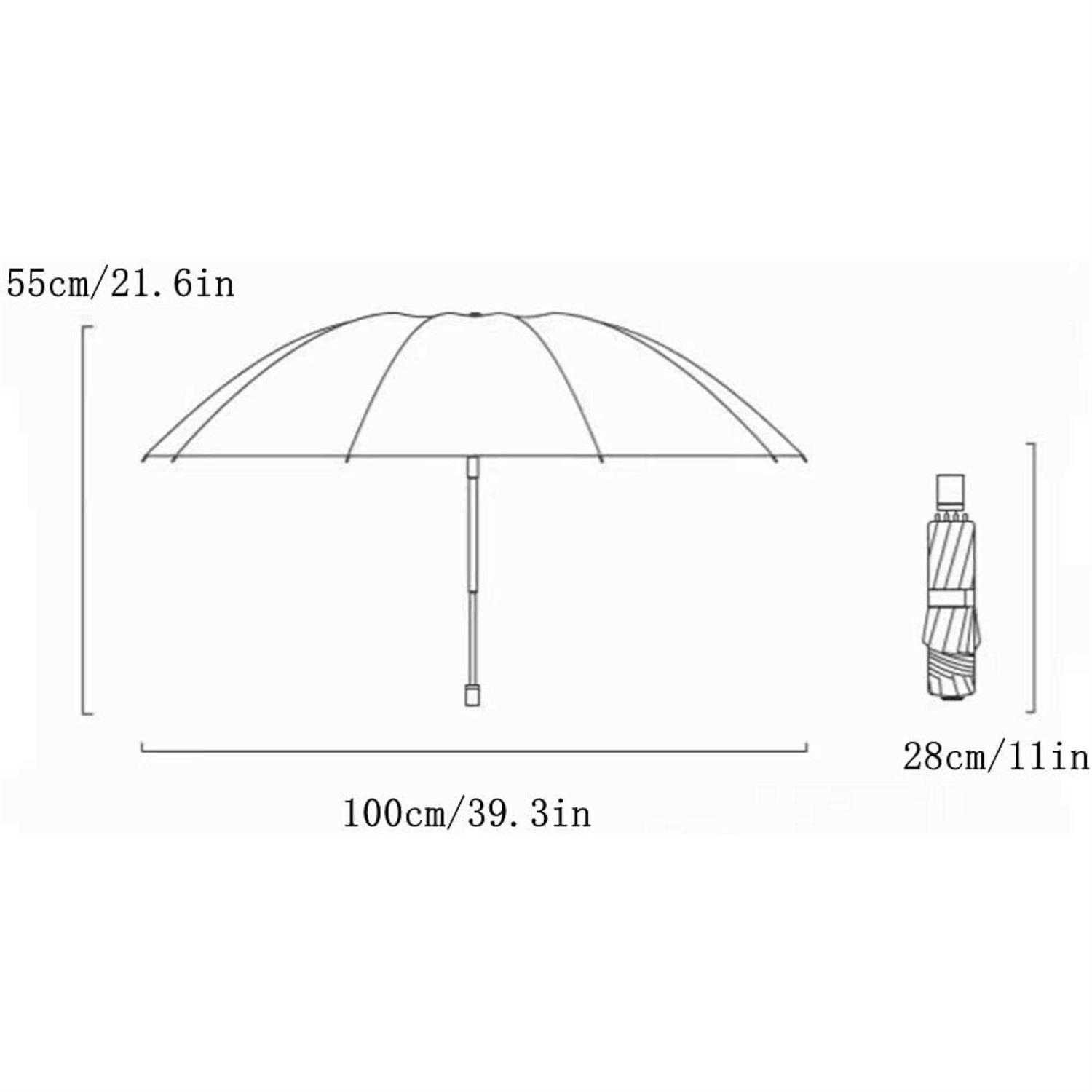 Automatic umbrella windproof travel umbrella windproof small lightweight sturdy steel shaft mini folding and portable backpack car purse men and