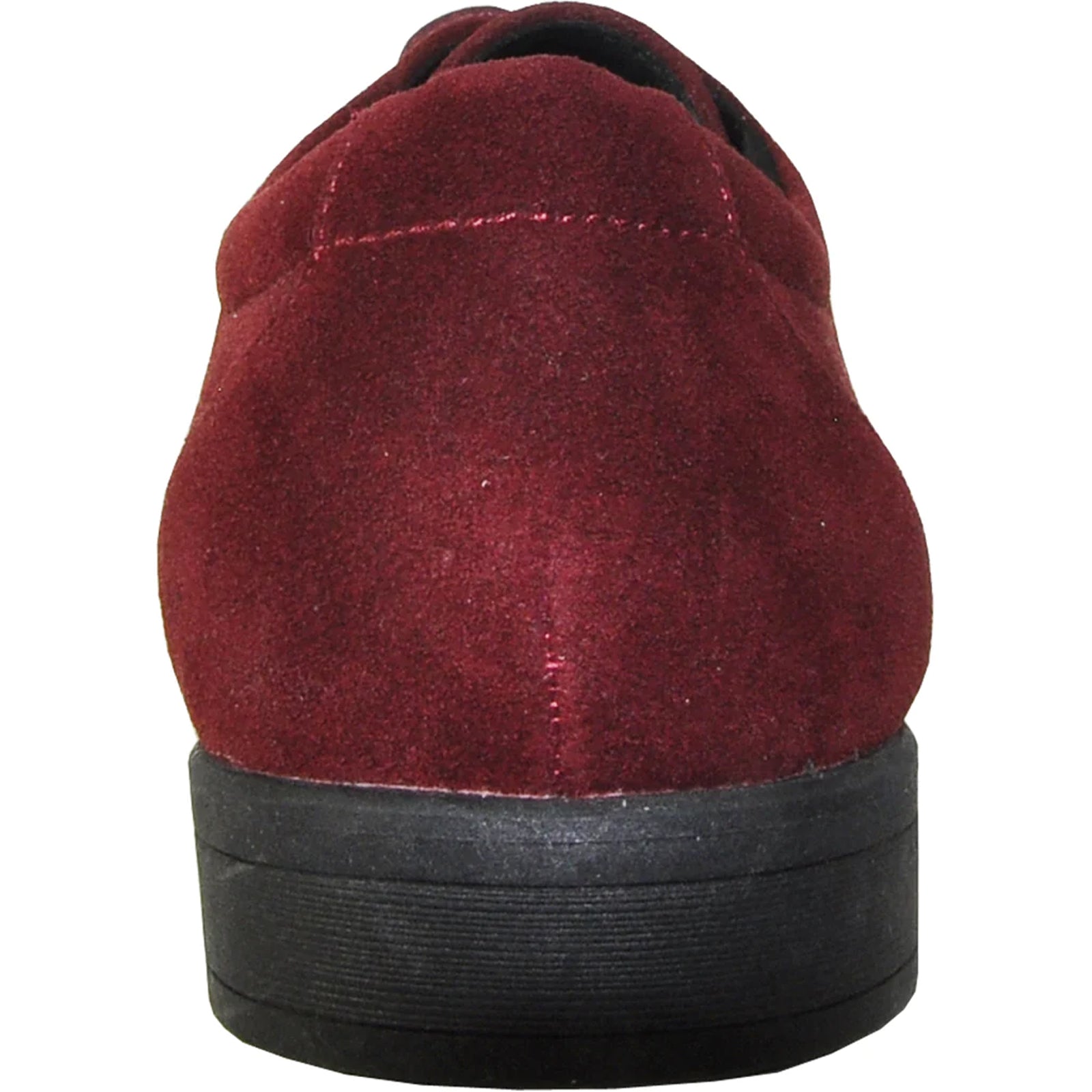 Mens Formal Suede Style Wedding & Prom Cap Toe Dress Shoe in Burgundy