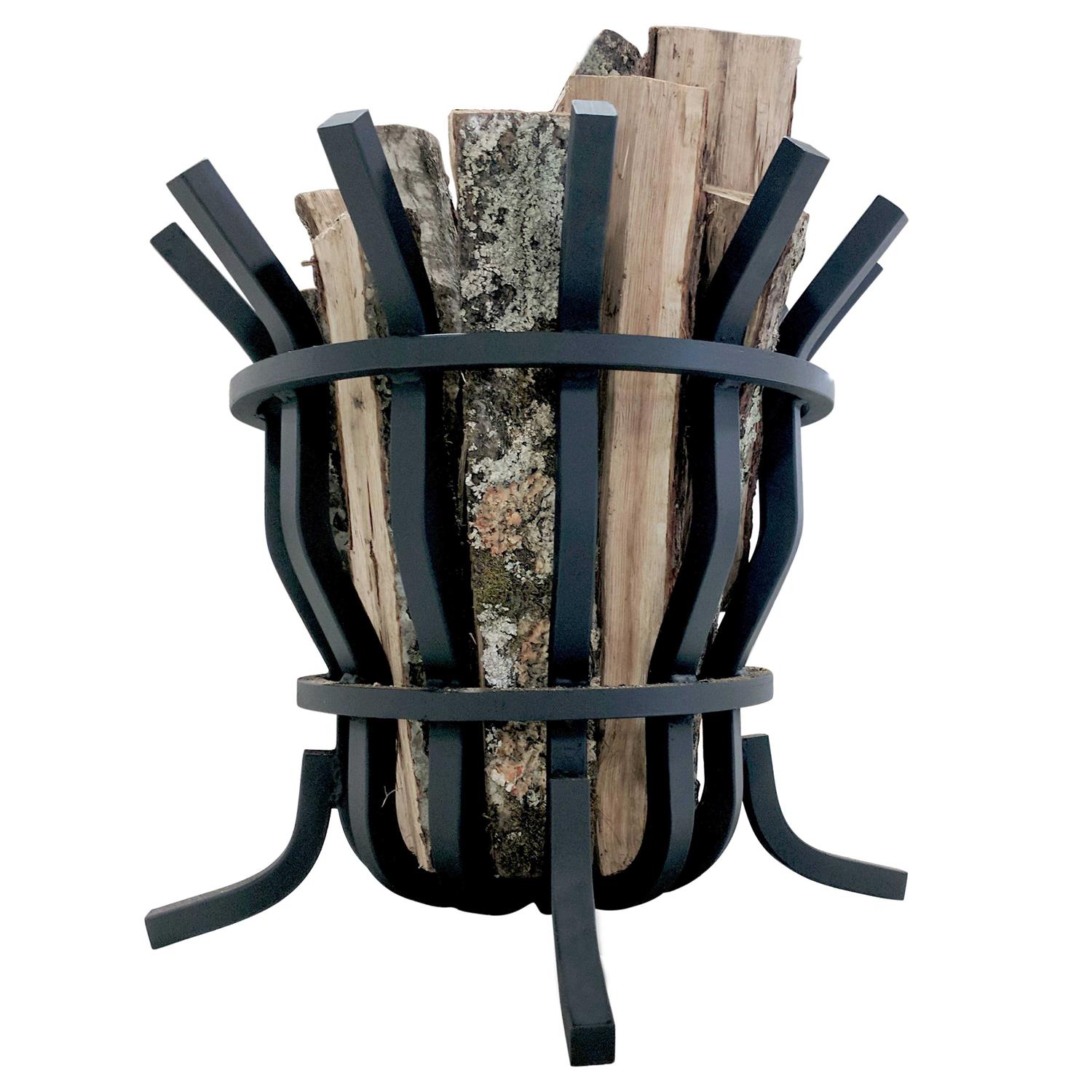 Titan Great Outdoors Self-Feeding Fire Pit Basket 1in Thick Solid Steel