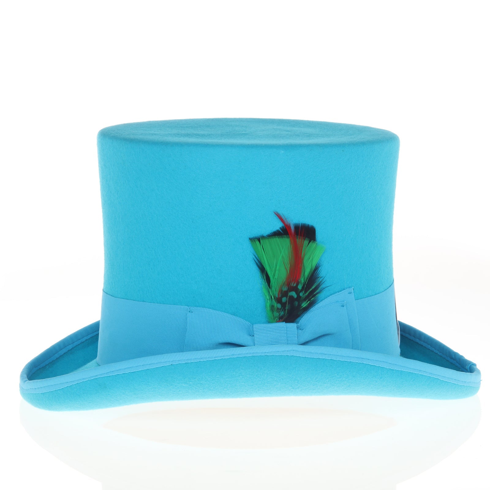 Men’s Tall 100% Wool Dress Top Hat in Turquoise