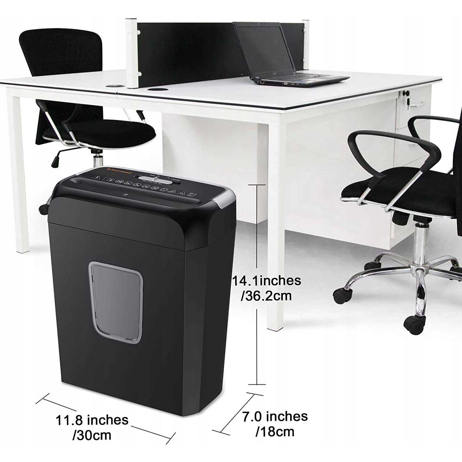 Bonsaii Paper Shredder for Home Use,6-Sheet Crosscut Paper and Credit Card Shredder for Home Office with Handle for Document,Mail,Staple