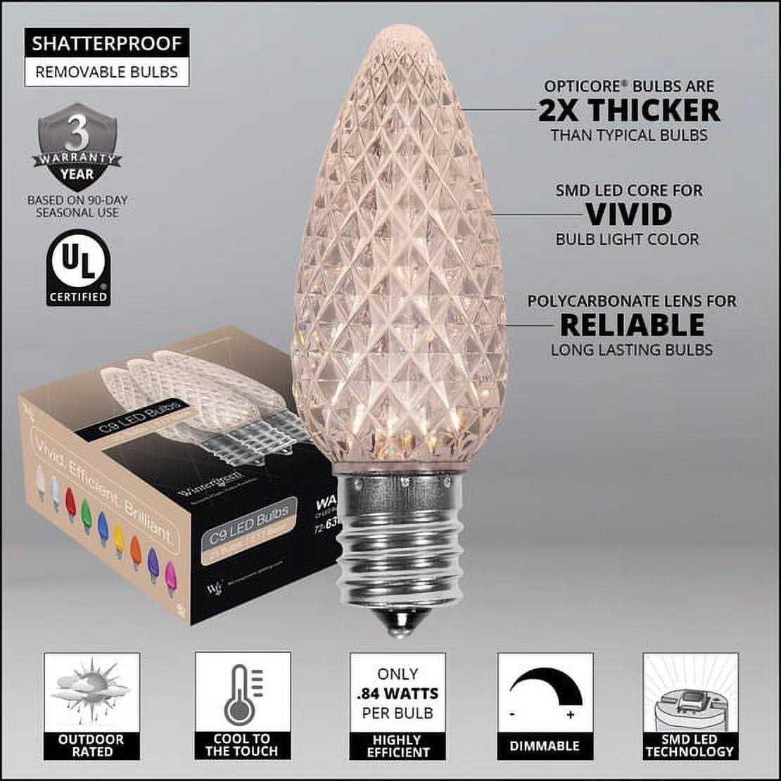 Wintergreen Lighting C9 OptiCore LED Light Bulbs