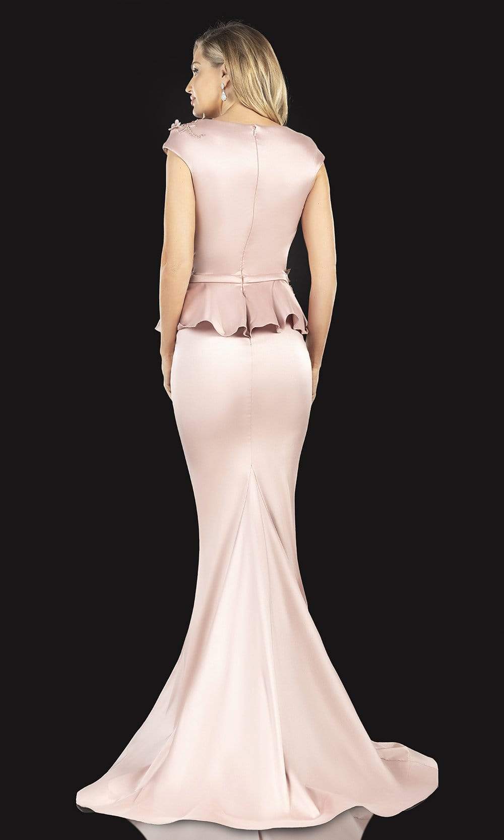 2021M2994 Embroidered V Neck Mermaid Gown