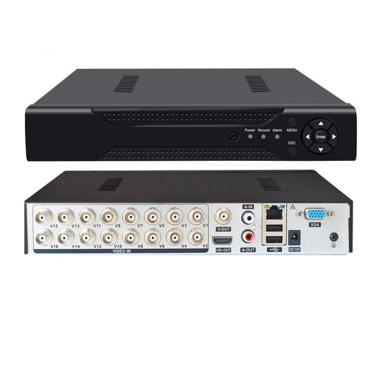 Abowone 16 Channel 2MP 1080P DVR Recorder Hybrid 6-in-1 DVR H.265+ 16CH Security Digital Video Recorder Support Analog AHD/IP/TVI/CVBS/CVI Camera