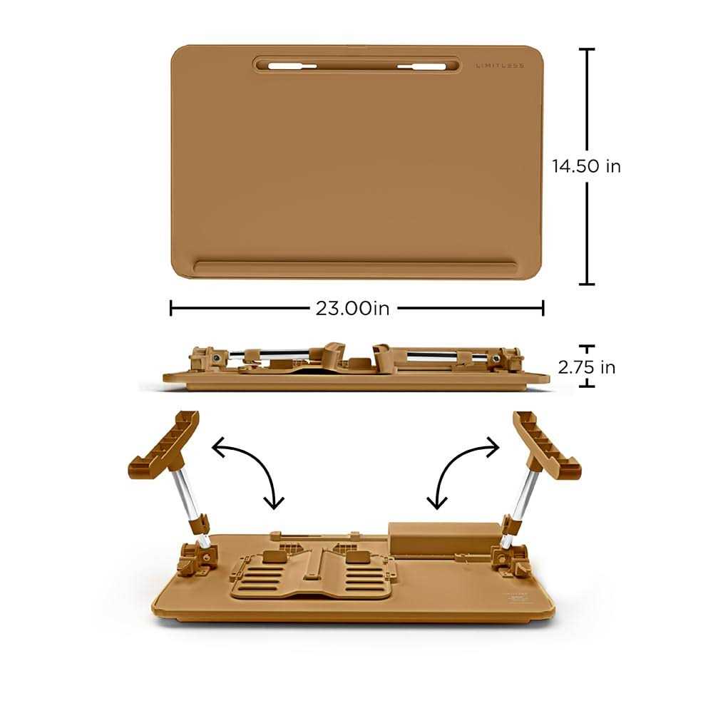 Limitless TotalDesk Portable Workstation Lap Desk Adjustable Height and Tilt