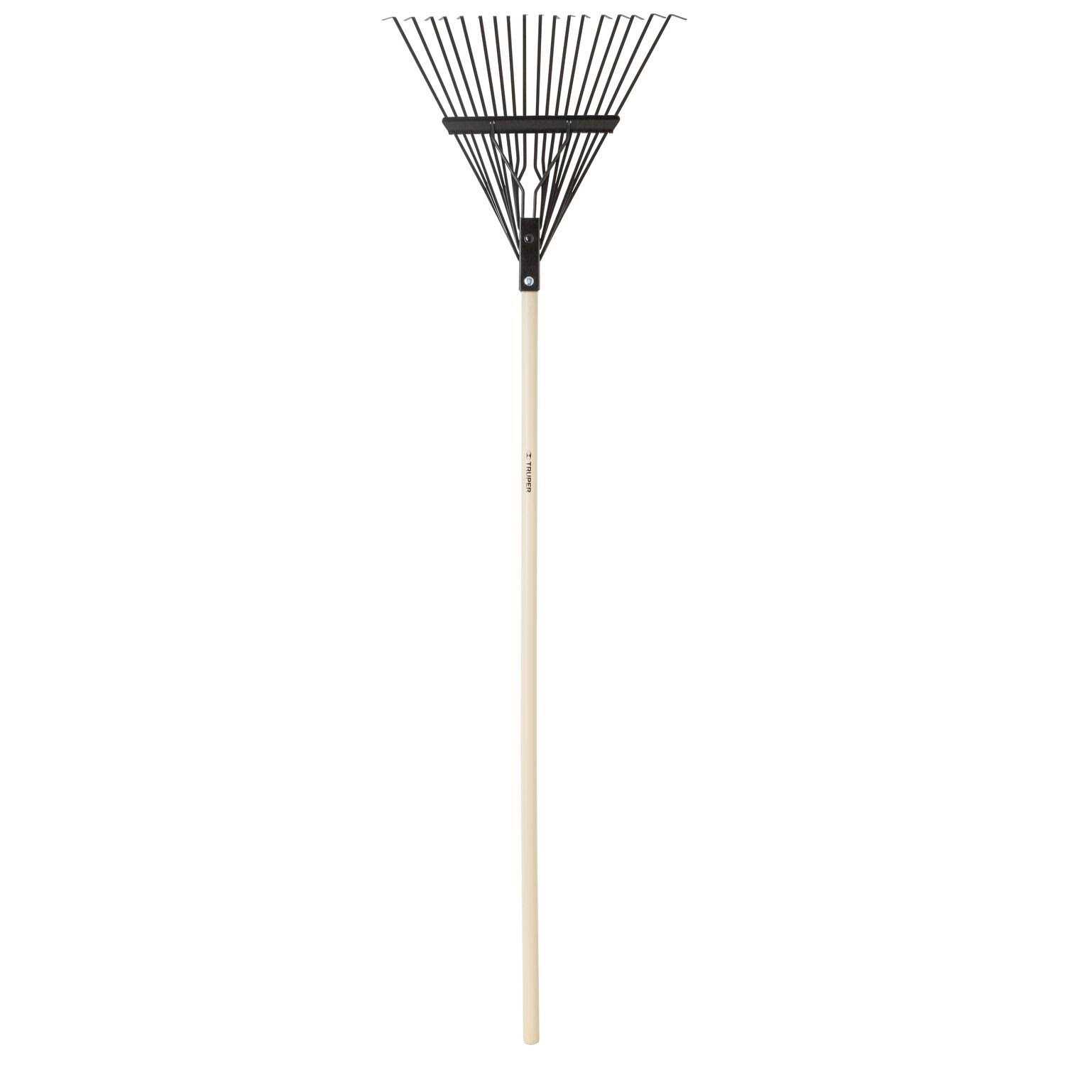 Truper 59 in. 18 Tine Steel Rake Wood Handle