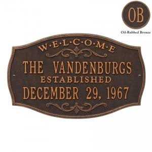 Whitehall Brookfield Welcome Anniversary Personalized Plaque