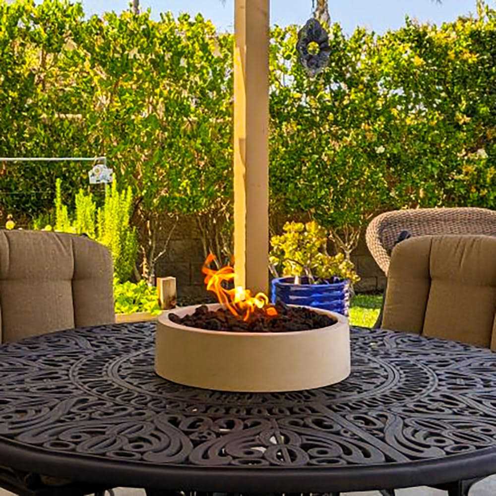Stone Propane Outdoor Tabletop Fireplace Fire Topper Finish