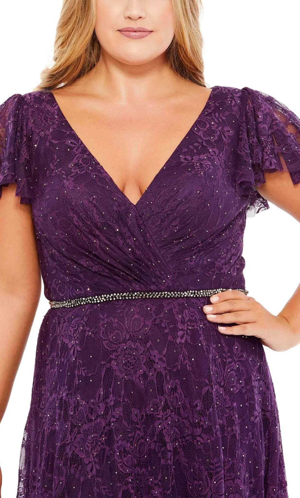 Floral Laced A-line Gown