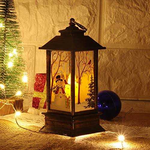 3 PCS Christmas Decoration Lamp Simulated Flame Candle Night Light Santa Claus Snowman Elk Hanging Lamps