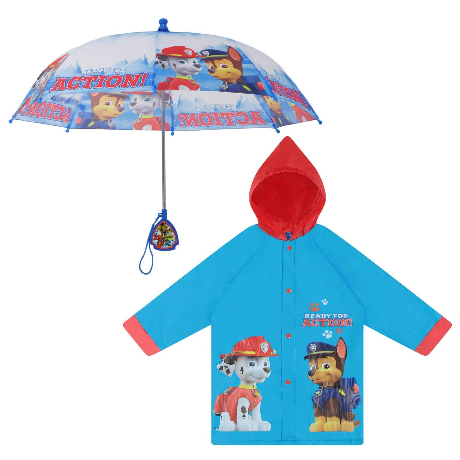 Nickelodeon Paw Patrol Raincoat and Umbrella Set Kids