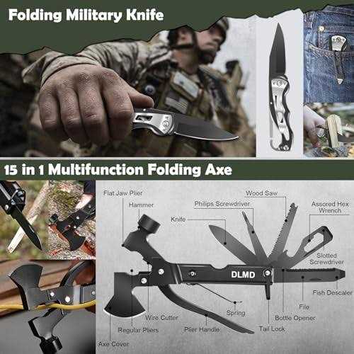 DLMD 320 PCS Survival Kits First Aid Kit, Gifts for Men Christmas Him Dad, Survival Gear and Equipment with Tactical Molle Pouch for Car Camping